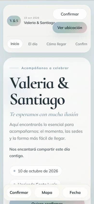 Invitación digital de boda con el diseño Atelier 13