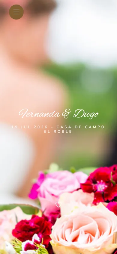 Invitación digital de boda con el diseño Olivia