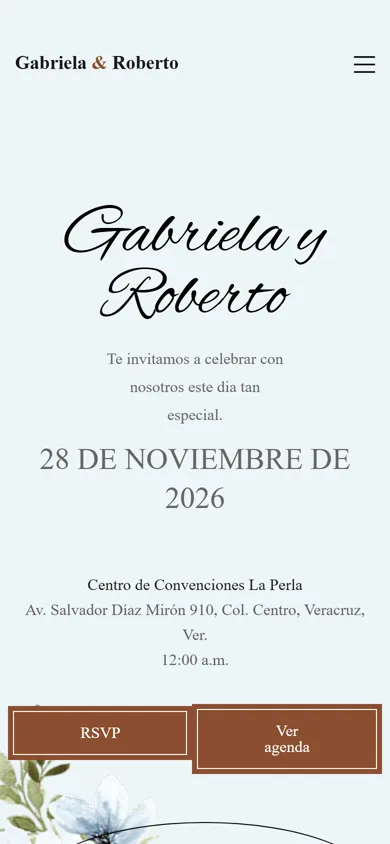 Invitación digital de boda con el diseño Weddingo