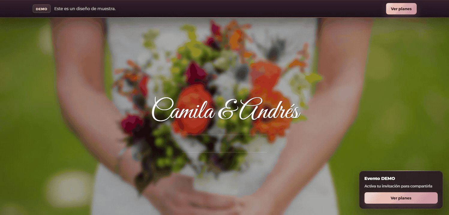 Vista previa del dise&ntilde;o Lovely Wedding