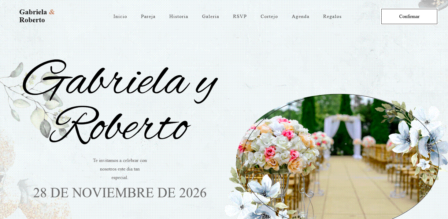 Vista previa del diseño Weddingo